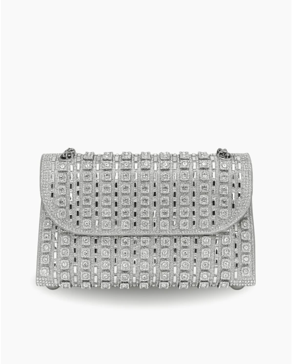 CARTERA STRASS PLATA