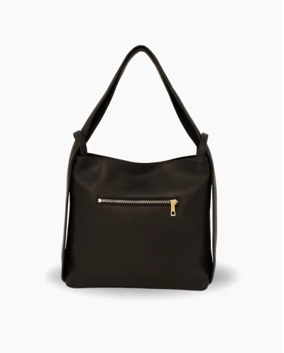 BOLSO HOBO DE PIEL EN NEGRO 2