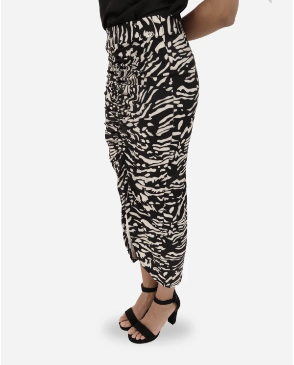 FALDA FRUNCIDA PUNTO CEBRA