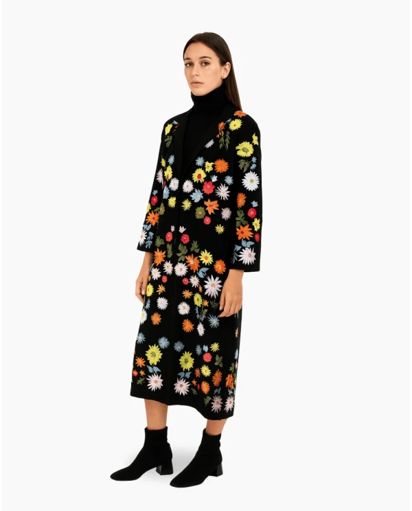 LEVITA LARGA BORDADO ESTAMPADO FLORES...