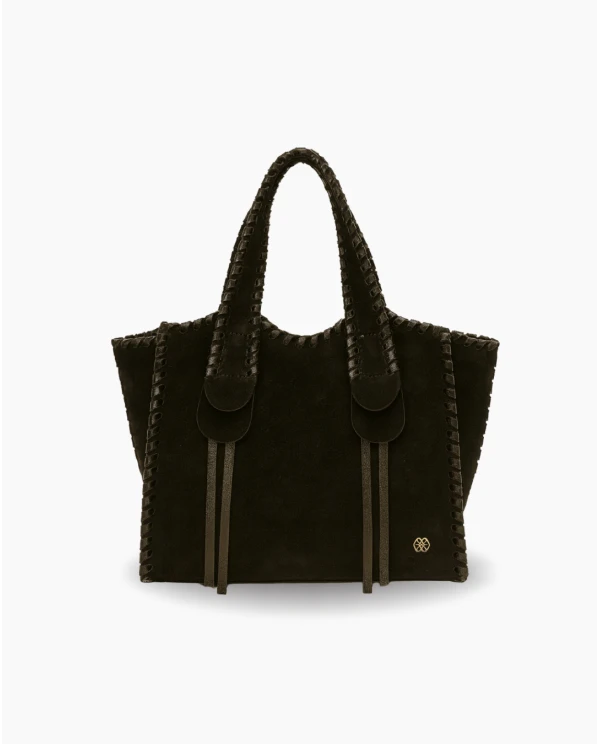 BANDOLERA PESPUNTES SERRAJE NEGRO