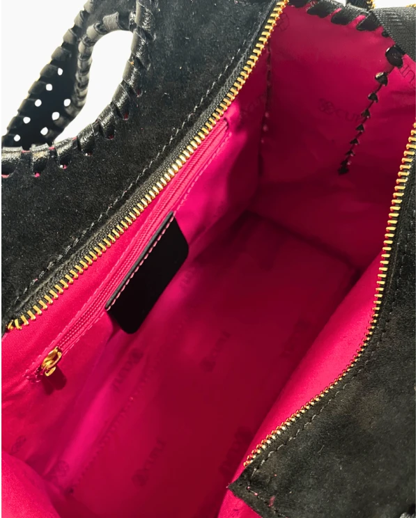 BANDOLERA PESPUNTES SERRAJE NEGRO