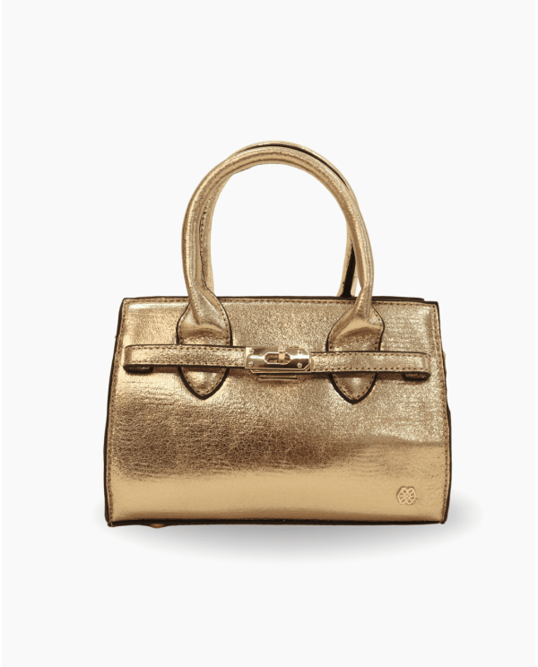 MINI BOLSO TECNOPIEL DORADO