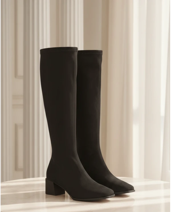 BOTA STRECH ULTRASUEDE NEGRO