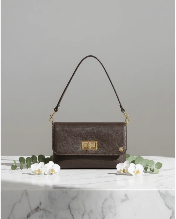 BANDOLERA PIEL MARRON