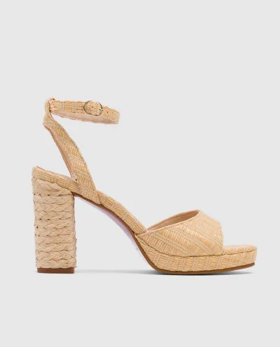 SANDALIA ALMUÑECAR RAFIA BEIG