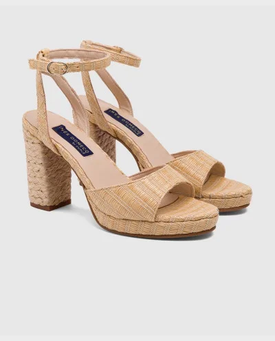 SANDALIA ALMUÑECAR RAFIA BEIG 2