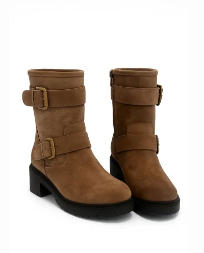 BOTIN HEBILLAS SERRAJE TAUPE 2