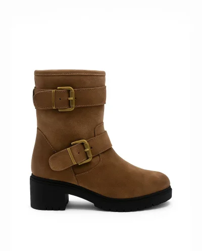 BOTIN HEBILLAS SERRAJE TAUPE