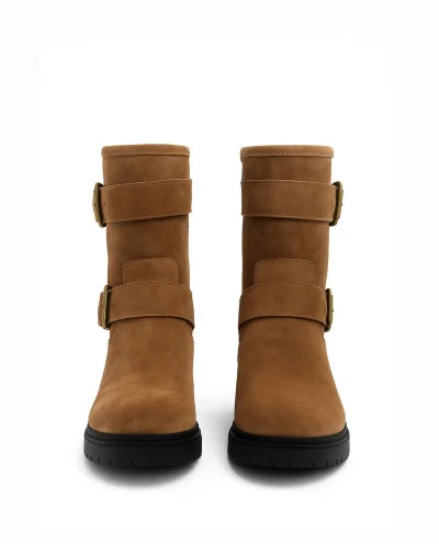 BOTIN HEBILLAS SERRAJE TAUPE