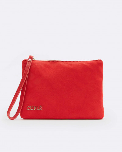 CARTERA ULTRASUEDE ROJO