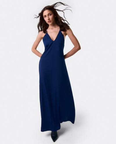 LONG PARTY DRESS WITH NAVY...