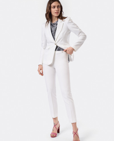 PENELOPE WHITE CREPE PANTS