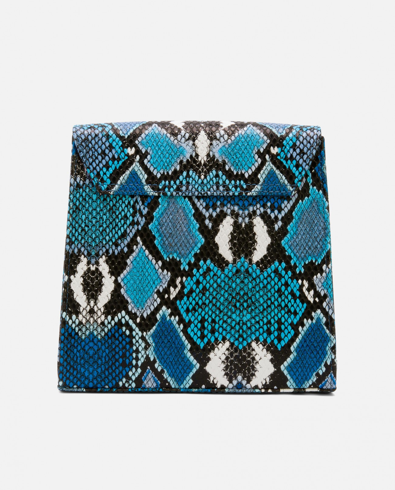 Blue snake print online bag