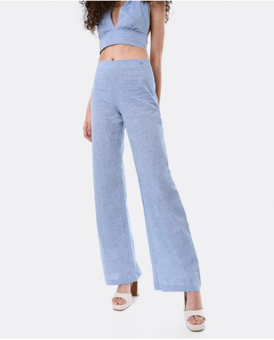 BLUE LINEN PANTS