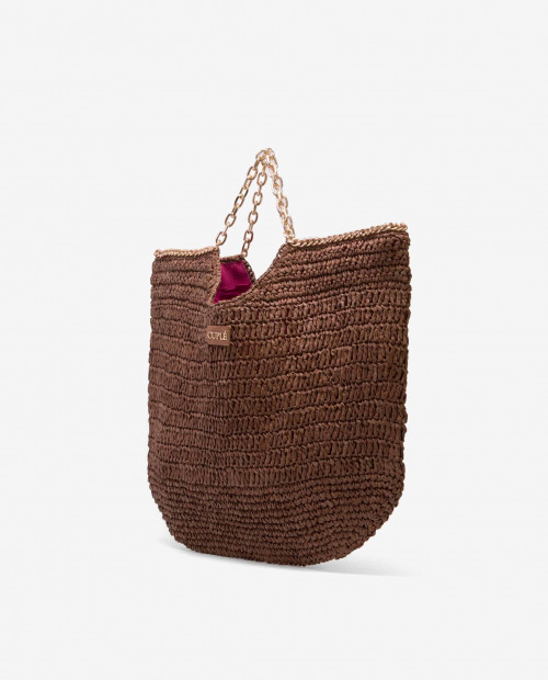 BROWN RAFFIA TOTE BAG Colors brown Sizes One size fits all