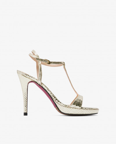 GOLD SNAKE GEM SANDAL