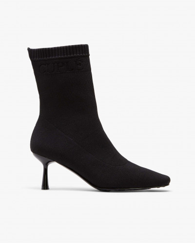 T/F BLACK TEXTILE ANKLE BOOT
