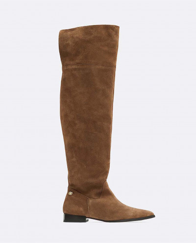 BROWN SUEDE MUSKETEER BOOT