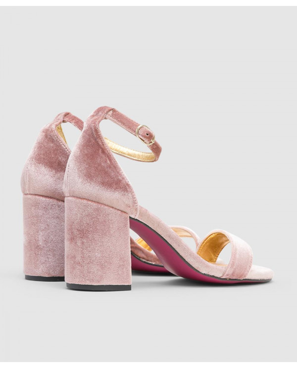 Pink velvet sandals new arrivals