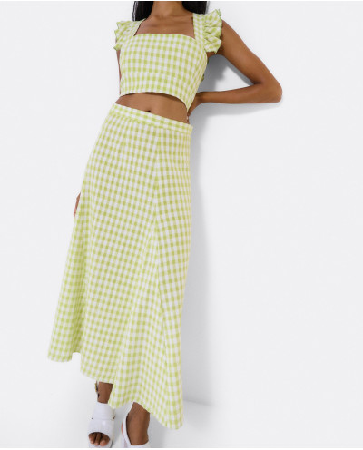 GODES SKIRT VICHY GREEN...