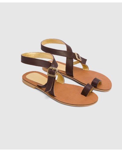 LAS NEGRAS NAPA BROWN SANDAL