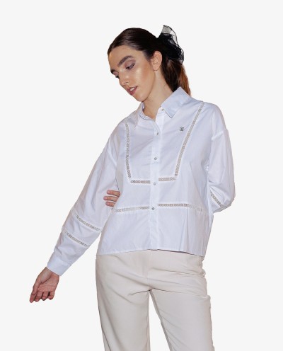 CAMISA ESPIGA POPELÍN BLANCO