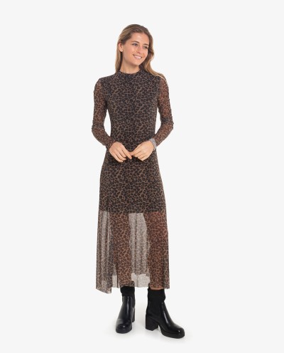 VESTIDO MIDI TUL LEOPARDO...